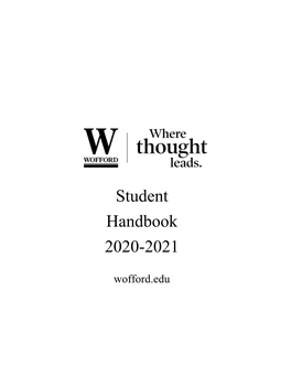 Student Handbook 2020-2021