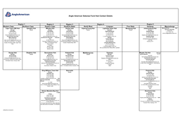 Anglo American Sebenza Fund Hub Contact Details