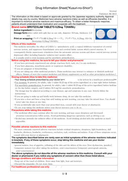 Drug Information Sheet(