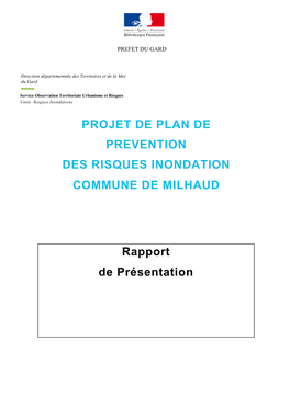 Rapport De Présentation Milhaud
