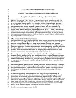 Clinician Conscience Objection and Ethical Care of Patients