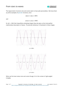 From Stars to Waves Mathematics