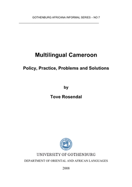 Multilingual Cameroon