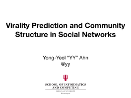 Virality Prediction and Community Structure in Social Networks