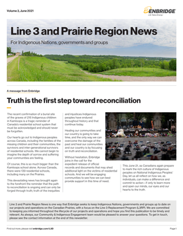 Line 3 and Prairie Region News for Indigenous Nations, Governments and Groups