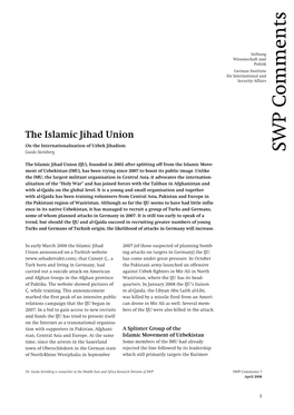 The Islamic Jihad Union on the Internationalisation of Uzbek Jihadism