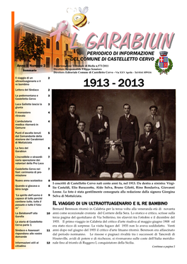 Periodico Di Informazione Del Comune Di Castelletto Cervo