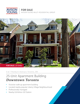 25-Unit Apartment Building Downtown Toronto