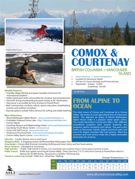 Visit and Study in Comox and Courtenay, British Columbia