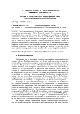 XXIX Congresso Brasileiro De Ciências Da Comunicação INTERCOM 2006 - Brasília DF