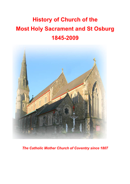 History of Church of the Most Holy Sacrament and St Osburg 1845-2009