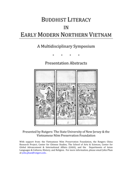 Buddhist Literacy in Early Modern Northern Vietnam