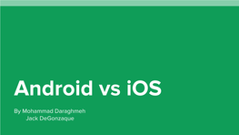 Android Vs Ios