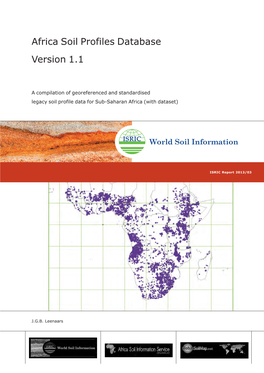 Africa Soil Profiles Database Version 1.1