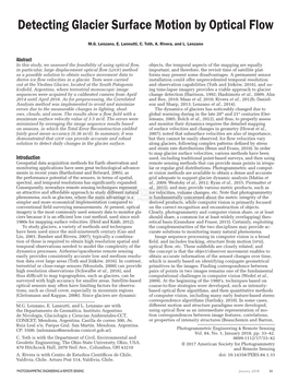 Detecting Glacier Surface Motion by Optical Flow