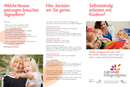 Selbstständig Arbeiten Mit Kindern? Hier Beraten Wir Sie Gerne. Welche