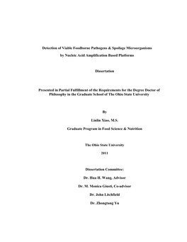 Detection of Viable Foodborne Pathogens & Spoilage