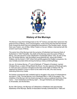 History of the Murrays