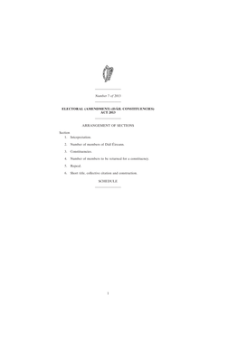Electoral (Amendment) (Dáil Constituencies) Act 2013 ————————