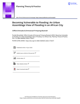 An Urban Assemblage View of Flooding in an African City