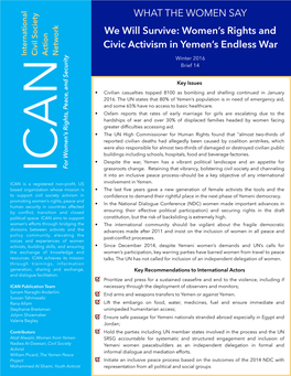 Women's Rights and Civic Activism in Yemen's Endless