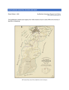 Soufflenheim Cadastral Records and Maps