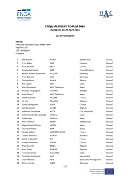 Enqa Members' Forum 2016