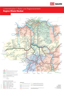 Liniennetzplan S-Bahn Und Regionalverkehr Region Rhein-Neckar