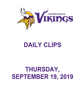 Daily Clips Thursday, September 19, 2019