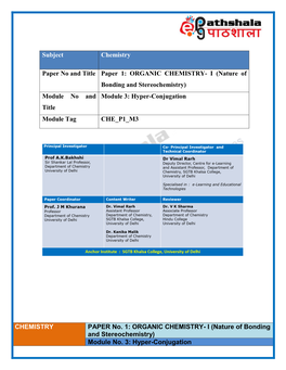 Bsc Chemistry