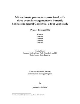 Monarch Butterfly Micro-Climate Project