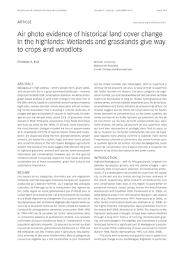 Air Photo Evidence of Historical Land Cover Change in the Highlands: Wetlands and Grasslands Give Way to Crops and Woodlots