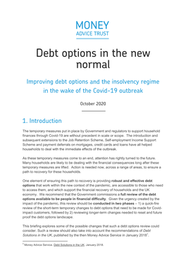 Debt Options in the New Normal
