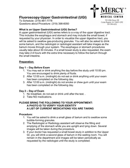 Upper Gastrointestinal Series