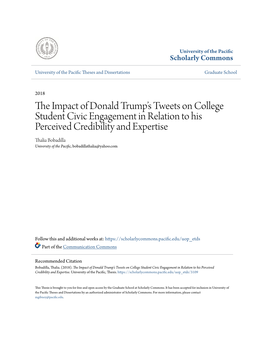 The Impact of Donald Trump's Tweets on College Student Civic
