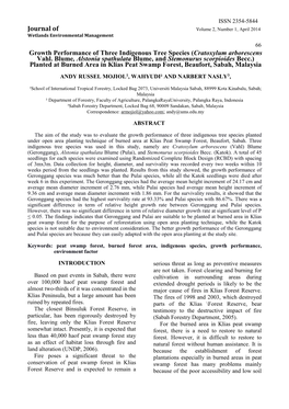 Journal of Growth Performance of Three