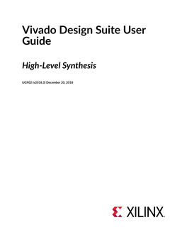 Vivado Design Suite User Guide: High-Level Synthesis (UG902)