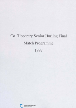 Co. Tipperary Senior Hurling Final Match Programme 1997