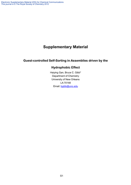 Supplementary Material (ESI) for Chemical Communications This Journal Is © the Royal Society of Chemistry 2012