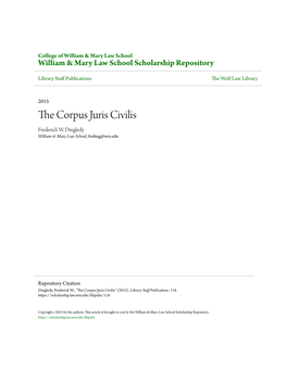 The Corpus Juris Civilis