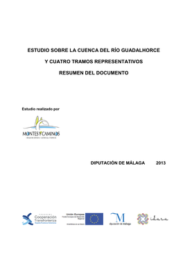 Estudio Sobre La Cuenca Del Río Guadalhorce Y Cuatro Tramos