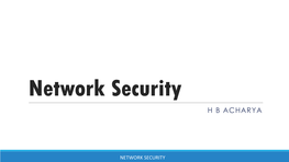 Network Security H B ACHARYA