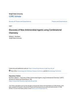 Discovery of New Antimicrobial Agents Using Combinatorial Chemistry