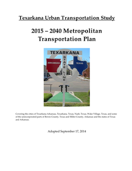 Texarkana Urban Transportation Study