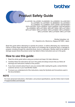 Product Safety Guide