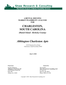 Charleston SC - ZIP 29492 Charleston-North Charleston Metro State of South Carolina