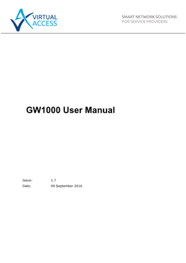 GW1000 User Manual