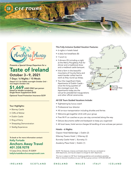 Taste of Ireland Tour 2021