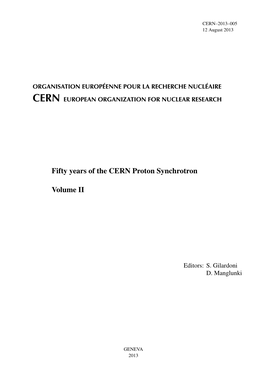 Fifty Years of the CERN Proton Synchrotron Volume II