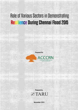 Chennai Flood Case Studies Tar